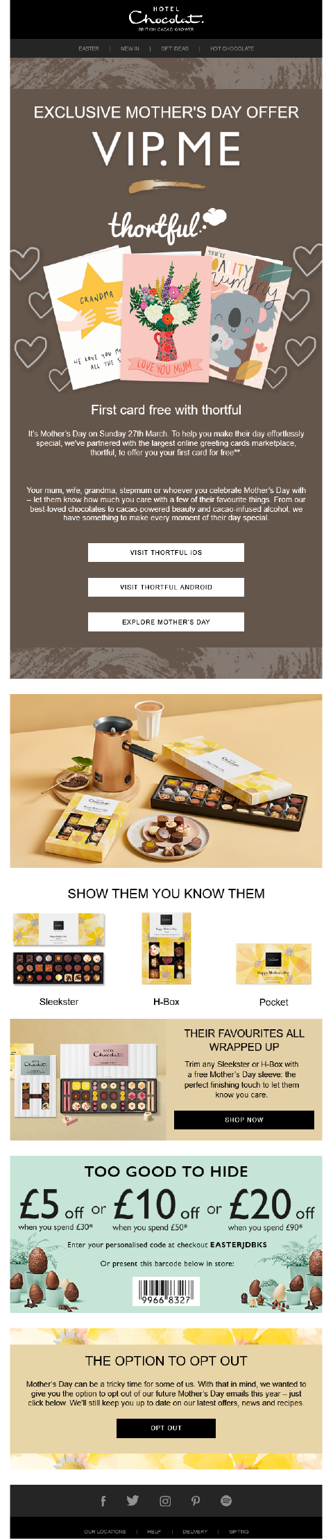 Hotel chocolat mother's day vip