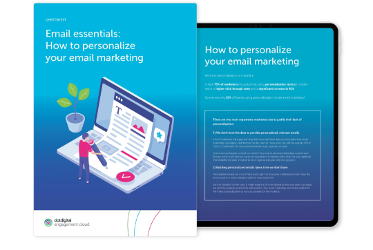 Dotdigital | Email essentials: how to personalize your email marketing - Cheatsheet