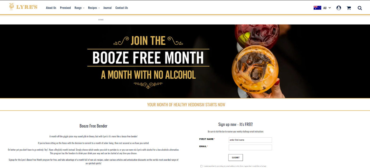 Lyre's booze free campaign