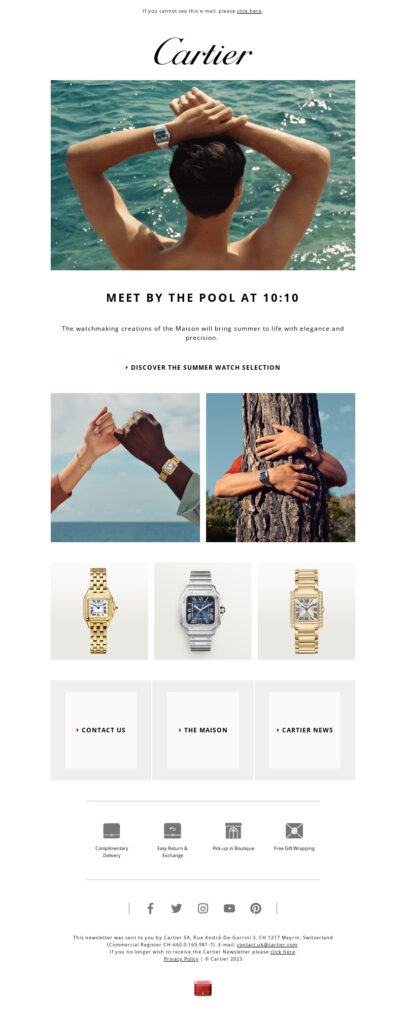 Cartier desktop email. 