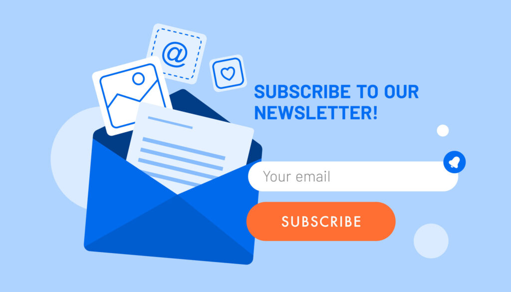 Example of newsletter subscription banner