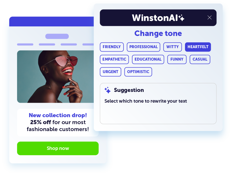 WinstonAI writing assistance