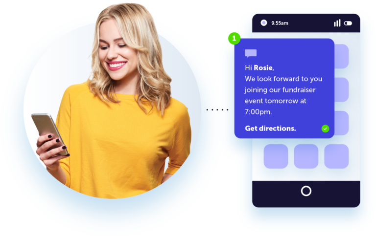 Stylized image of Dotdigital's SMS