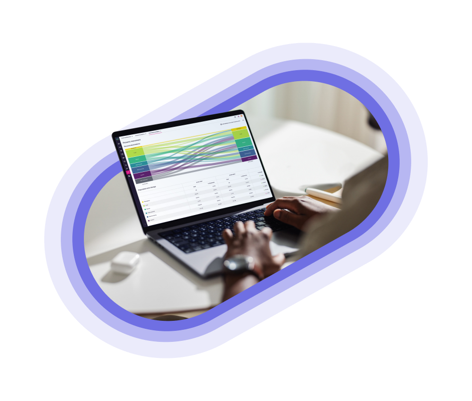 A person using the Dotdigital platform on their laptop