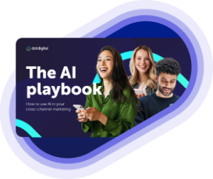 CTA image of the AI playbook guide to help marketers do more with AI and free up time for creative marketing
