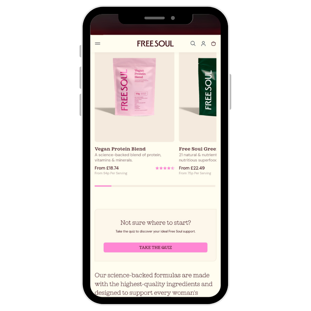 Email list growth example using quiz for data collection