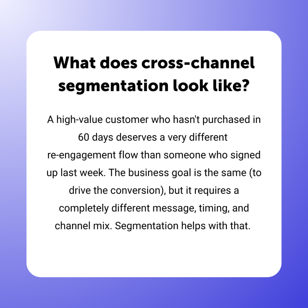 Cross-channel segmentation in practice