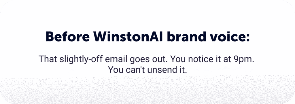 Callbox showing slightly off email sent and noticed too late before using WinstonAI