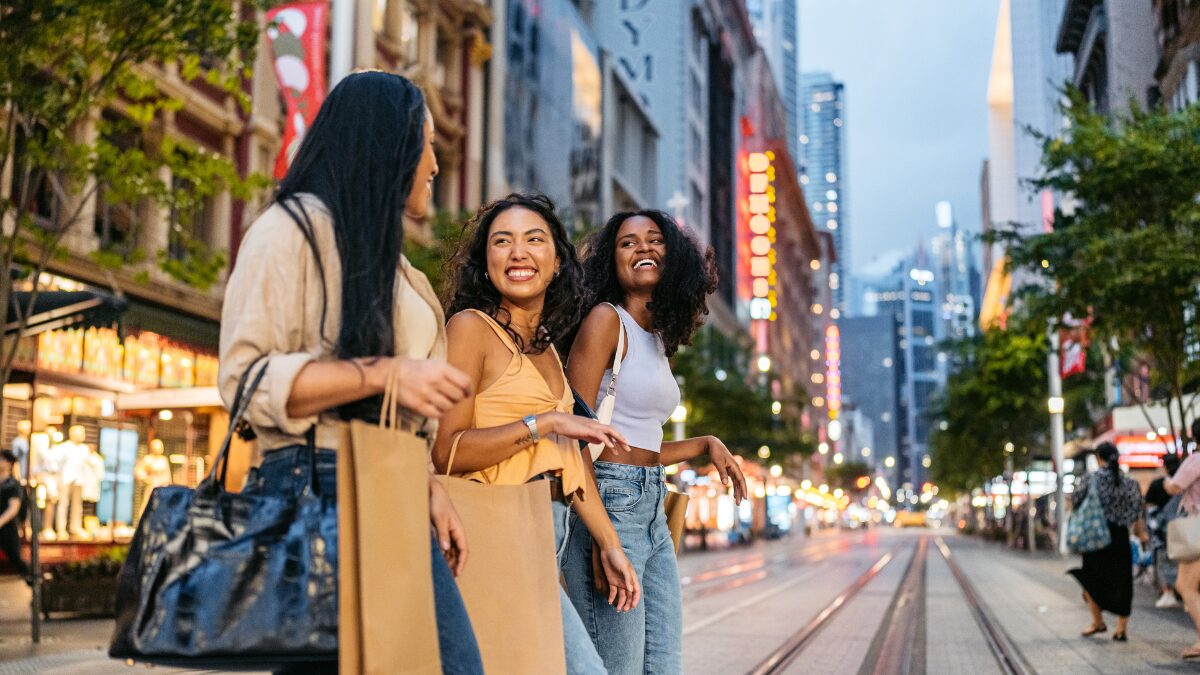 Australian customers shopping in Sydney