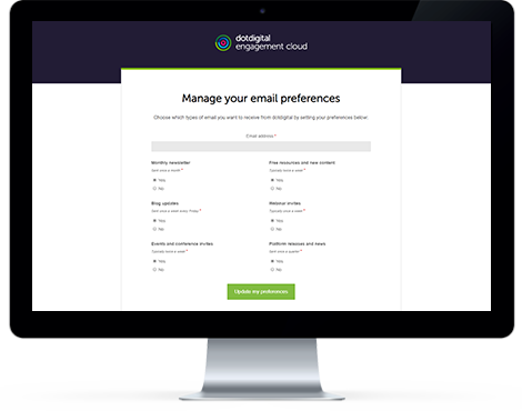 Email marketing preferences | dotdigital