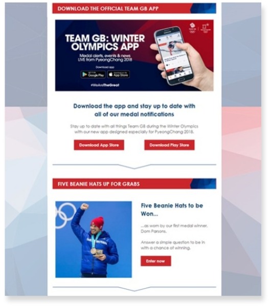 Team GB email example | dotdigital