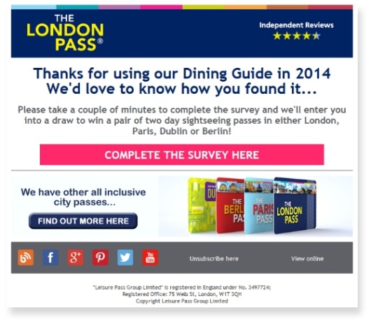 Leisure Pass Case Study Email 2 | dotdigital