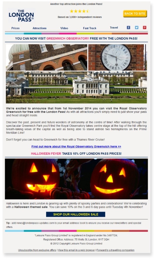 Leisure Pass Case Study Email 3 | dotdigital