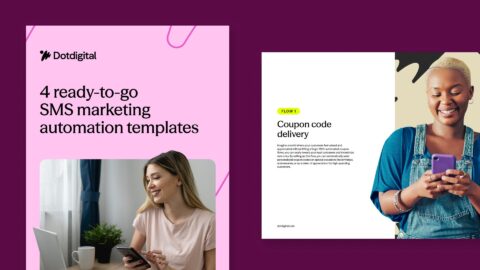 Cover of Dotdigital's SMS automation templates