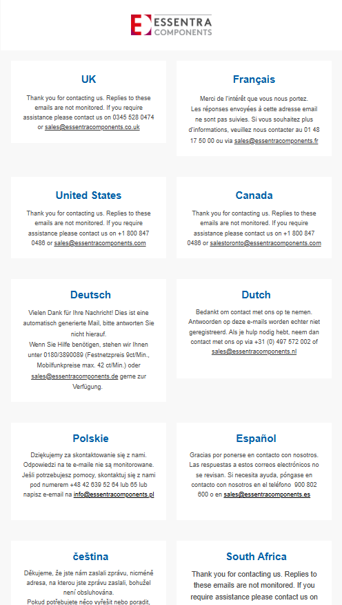 Essentra campaign example