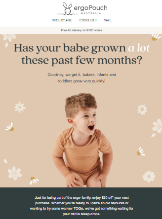 ergoPouch campaign example