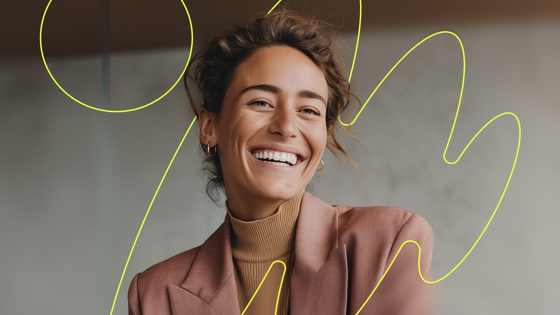 Smiling marketing professional