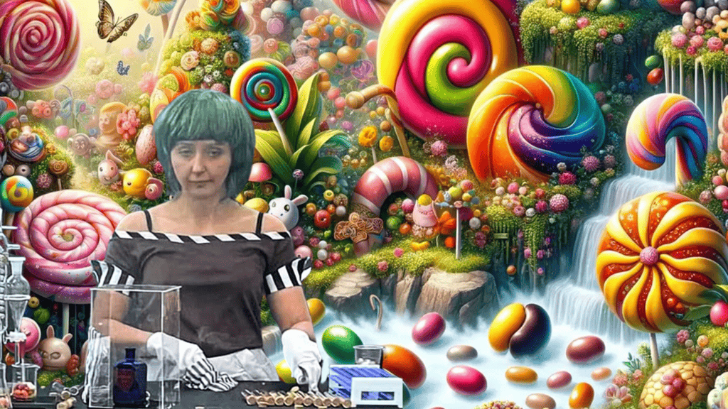 Willy Wonka experience in Glasgow with AI generated image